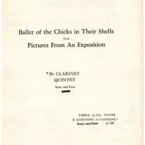 Ballet of the Chicks in their Shells for 5 clarinets Markenprodukt