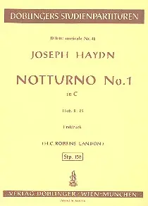 NOTTURNO C-DUR HOB.II:25 FUER KAMMERORCHESTER, STUDIENPARTITUR Neu