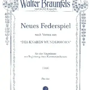 Neue Kollektion Neues Federspiel für Gesang und Kammerorchester