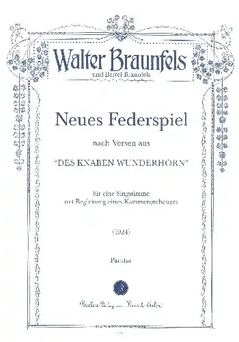 Neue Kollektion Neues Federspiel für Gesang und Kammerorchester