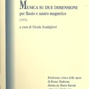 Billig Musica su due dimensioni per flauto e nastro magnetico (percussione)
