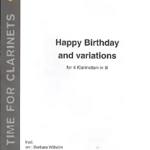 Garantierte Lieferung Happy Birthday and Variations für 4 Klarinetten