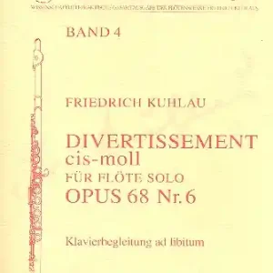 Ausverkauf Divertissement cis-Moll op.68,6 für Flöte solo (Klavier ad lib.)