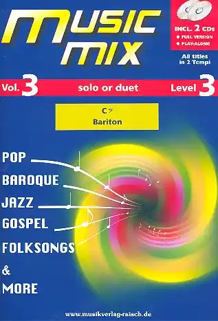 Rabatt Music Mix vol.3 (+2 CD's) für Bariton Bassschlüssel