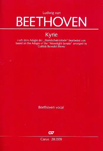 Kracherpreis Kyrie nach dem Adagio der Mondscheinsonate op.27,2 (c-Moll) für gem Chor und Orchester