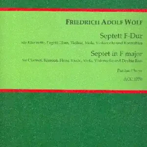 Top-Angebot Septett F-Dur für Klarinette, Horn, Fagott, Violine, Viola, Violoncello und Kontrabass