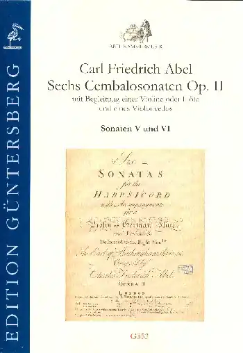 6 Cembalosonaten op.2 Nr.5-6 für Violine (Flöte), Violoncello und Cembalo Schneller Versand