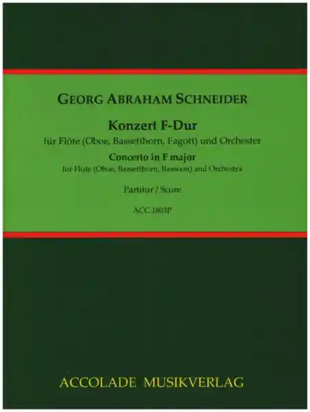 Preisreduziert Konzert F-Dur op.83, 85, 87, 90 für Flöte (Oboe, Bassetthorn, Fagott) und Orchester
