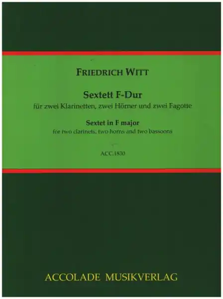 Sextett F-Dur für 2 Klarinetten, 2 Hörner und 2 Fagotte Jetzt Bestellen