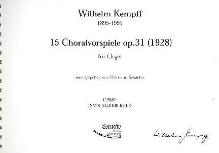 15 Choralvorspiele op.31 für Orgel Sonderaktion