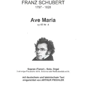Günstig Ave Maria op.52,4 für hohe Singstimme und Orgel (dt/lat, B-Dur)