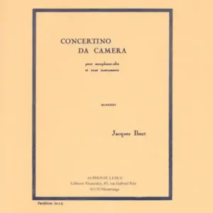 Direktkauf Concertino da camera pour saxophone alto et 11 instruments