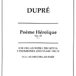 Poème héroique op.33 for 3 trumpets, 3 trombones, snare drum and organ Angebot