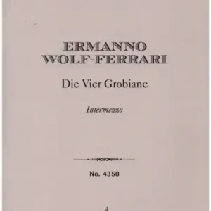 Nur Heute Intermezzo aus 'Die 4 Grobiane' für Orchester
