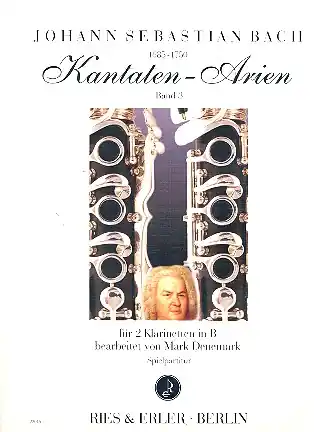 Kantaten-Arien Band 3 für 2 Klarinetten Spielpartitur Nur Für Kurze Zeit