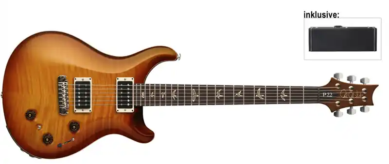 Zertifiziert PRS P22 Piezo Gold Burst E-Gitarre