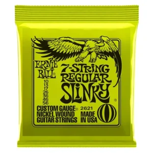 Ernie Ball EB2621 Regular Slinky 7-String Saiten 010-056 Gratis Versand