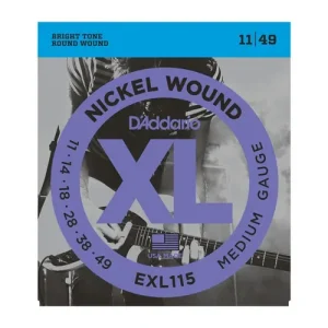 D'Addario EXL-115 Nickel Medium E-Gitarren 011-049 Solange Der Vorrat Reicht