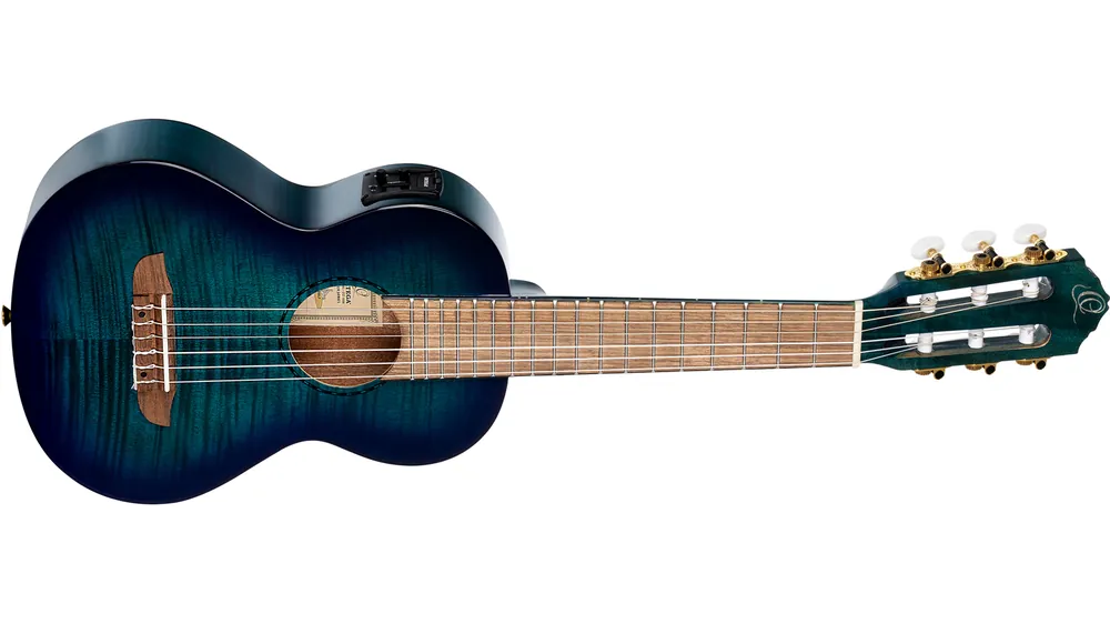 Bestpreis Ortega RGLE18BLF Guitarlele Blue