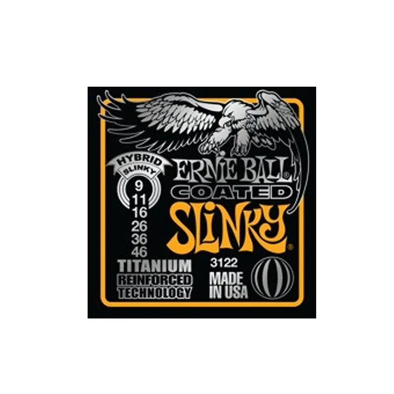 Ernie Ball 3122 Hybrid Slinky Coated Titanium Kostenloser Rückversand