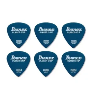 Ibanez PPA16HRG-DB Flat Pick Rubber Grip blau 6 Stück Preisreduziert