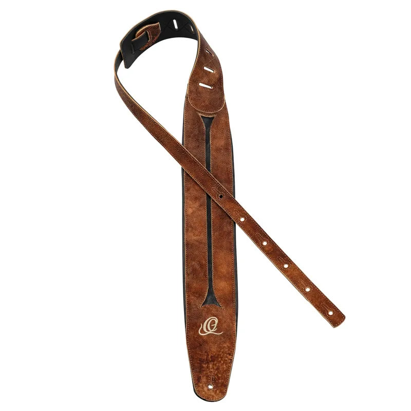 Gratis Versand Ortega OSBS-1 Leder Bassgurt Kastanie extra lang