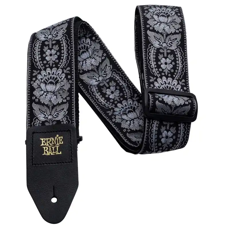 Ernie Ball Jacquard Strap, Silver Orleans Gratis Versand
