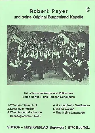 Direktkauf Robert Payer und seine original Burgenlandkapelle Band 3 für Akkordeon