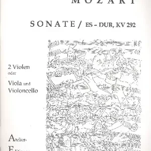 Sonate Es-Dur KV292 für 2 Violen (Viola und Violoncello) Neu Im Sortiment