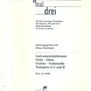 Preis Gesenkt 40x3 für gem Chor (SAB) und Instrumente Instrumentalstimmen