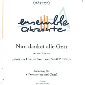 Kostenfreie Lieferung Nun danket alle Gott für 2 Trompeten und Orgel