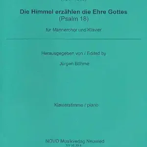 Die Himmel erzählen die Ehre Gottes für Männerchor und Klavier Heißes Angebot