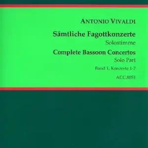Sämtliche Fagottkonzerte Band 1 Solostimme Versand Am Gleichen Tag