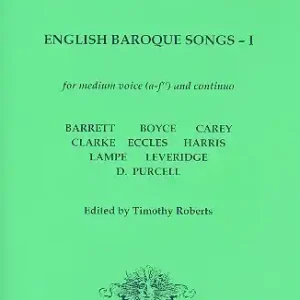 English Baroque Songs vol.1 for medium voice and Bc Zertifiziert