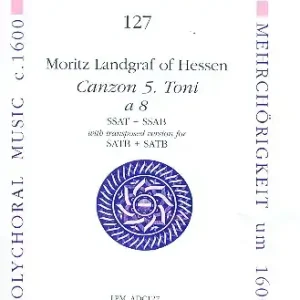 Heißes Angebot Canzoni 5. toni a 8 für 8 Instrumente in 2 Chören Partitur und Stimmen