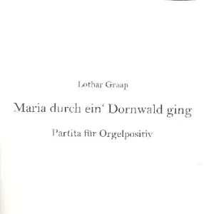 Maria durch ein Dornwald ging für Orgelpositiv Jetzt Kaufen