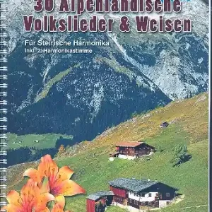 Abverkauf 30 alpenländische Volkslieder und Weisen Band 2 (+CD) für 1-2 Steirische Handharmonikas in Griffschr