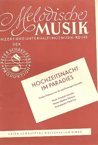 Sichere Zahlung Hochzeitsnacht im Paradies - Tanz-Potpourri: für Salonorchester