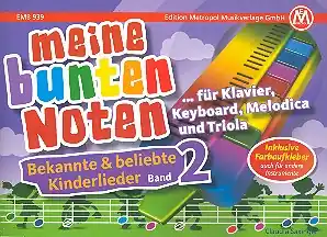 Bekannte und beliebte Kinderlieder Band 2 für Klavier (Melodica/Triola/Keyboard) (mit Text) Preis Gesenkt