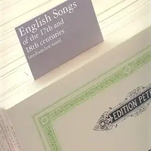 Finale Aktion English Songs of the 17th and 18th Centuries for medium/low voice and piano