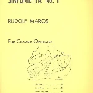 Sinfonietta no.1 for 2 recorders (flutes), 2 trumpets, percussion, 2 violins, cello Abverkauf