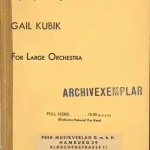 Symphony E flat for orchestra Ausverkauf