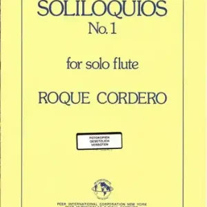Versand Am Gleichen Tag Soliloquios no.1 for solo flute