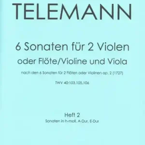 6 Sonaten op.2 Band 2 (Nr.4-6) für 2 Violen (Flöte/Violine und Viola) Nur Für Kurze Zeit