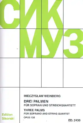 Abverkauf 3 Psalmen op.120 für Sopran und Streichquartett