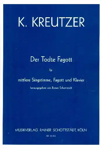 Markenware Der Todte Fagott für Bariton, Fagott und Klavier