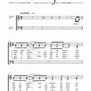 Hallelujah für gem Chor und Klavier Highlight
