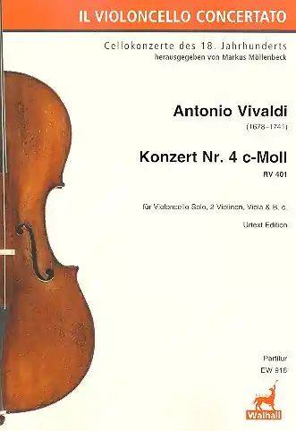 Konzert c-Moll Nr.4 RV401 für Violoncello solo, 2 Violinen, Viola und Bc Ausverkauf