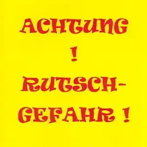 Gratis Versand Achtung Rutschgefahr für Bassblockflöte (Altblockflöte)