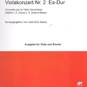 Konzert Es-Dur Nr.2 für Viola und Streichorchester für Viola und Klavier Neuheit